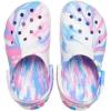 Crocs Kids’ Classic Marbled Tie-Dye Clog(White/Pink)