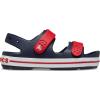 Crocs Kids’ Crocband Cruiser Sandals(Navy/Varsity Red)