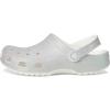 Crocs Unisex Adult Classic Glitter Clogs(Iridescent White)