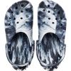 Crocs Unisex Adult Classic Marbled Tie-Dye Clogs(White/Black_n)