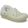 Crocs Unisex-Adult Classic Fleece Lined Clogs, Fuzzy Slippers for Women and Men(Bone)