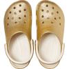 Crocs Unisex-Adult Classic Glitter Clogs(Light Gold)