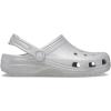 Crocs Unisex-Adult Classic Glitter Clogs(Silver Glitter)