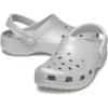 Crocs Unisex-Adult Classic Glitter Clogs(Silver Glitter)
