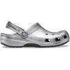 Crocs Unisex-Adult Classic Glitter Clogs(Silver Metallic)
