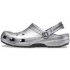 Crocs Unisex-Adult Classic Glitter Clogs(Silver Metallic)