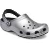 Crocs Unisex-Adult Classic Glitter Clogs(Silver Metallic)