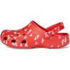 Crocs Unisex-Adult Classic Graphic Clogs(Cherry Red/Hearts & Butterflies)