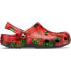 Crocs Unisex-Adult Classic Graphic Clogs(Red/Black)