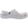 Crocs Unisex-Adult Classic Graphic Clogs(White Pink Marble)