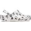 Crocs Unisex-Adult Classic Graphic Clogs(White/Black)