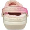 Crocs Unisex-Adult Classic Lined Clog(Bone/Color Dip)