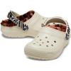 Crocs Unisex-Adult Classic Lined Clog(Bone/Multi Animal Remix)