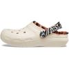 Crocs Unisex-Adult Classic Lined Clog(Bone/Multi Animal Remix)