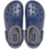 Crocs Unisex-Adult Classic Lined Clog(Navy/Charcoal)