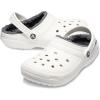 Crocs Unisex-Adult Classic Lined Clog(White/Grey)