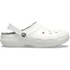 Crocs Unisex-Adult Classic Lined Clog(White/Grey)