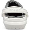 Crocs Unisex-Adult Classic Lined Clog(White/Grey)