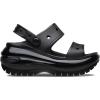 Crocs Unisex-Adult Classic Mega Crush Sandal | Platform Sandals(Black)