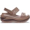 Crocs Unisex-Adult Classic Mega Crush Sandal | Platform Sandals(Latte)