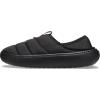 Crocs Unisex-Adult Classic Puff Moc Slipper(Black/Black)