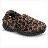 Crocs Unisex-Adult Classic Unfurgettable Clogs, Fuzzy Slippers(Sepia/Leopard)