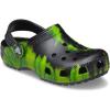 Crocs Unisex-Child Classic Graphic Clog(Black/Lime Punch)