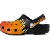 Crocs Unisex-Child Classic Graphic Clog(Black/Multi Flames)