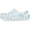 Crocs Unisex-Child Classic Graphic Clog(White/Blue)