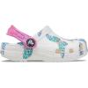Crocs Unisex-Child Classic Graphic Clog(White/Multi Butterfly)