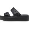 Crocs Women’s Brooklyn Buckle Low Wedges(Black 1)