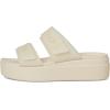 Crocs Women’s Brooklyn Buckle Low Wedges(Sandstone)