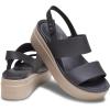 Crocs Women’s Brooklyn Low Wedge Sandals(Black/Mushroom)