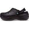 Crocs Womens Classic Lined Platform Clogs(Black)