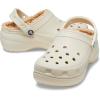Crocs Womens Classic Lined Platform Clogs(Bone)