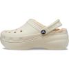 Crocs Womens Classic Lined Platform Clogs(Bone)