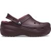Crocs Womens Classic Lined Platform Clogs(Dark Cherry)
