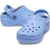 Crocs Womens Classic Lined Platform Clogs(Moon Jelly)