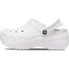 Crocs Womens Classic Lined Platform Clogs(White)