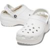 Crocs Womens Classic Lined Platform Clogs(White)