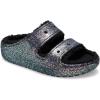 Crocs Women’s Classic Marbled Tie-dye Clogs(Black/Multi Glitter)