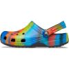 Crocs Women’s Classic Marbled Tie-dye Clogs(Black/Multi Spray Dye)