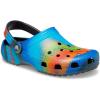 Crocs Women’s Classic Marbled Tie-dye Clogs(Black/Multi Spray Dye)