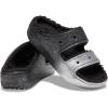 Crocs Women’s Classic Marbled Tie-dye Clogs(Black/Silver Glitter)