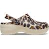 Crocs Women’s Classic Marbled Tie-dye Clogs(Bone/Leopard Animal Remix)