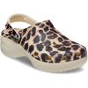 Crocs Women’s Classic Marbled Tie-dye Clogs(Bone/Leopard Animal Remix)