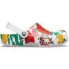 Crocs Women’s Classic Marbled Tie-dye Clogs(White/Floral)