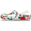 Crocs Women’s Classic Marbled Tie-dye Clogs(White/Floral)