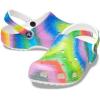 Crocs Women’s Classic Marbled Tie-dye Clogs(White/Multi Spray Dye)