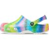 Crocs Women’s Classic Marbled Tie-dye Clogs(White/Multi Spray Dye)
